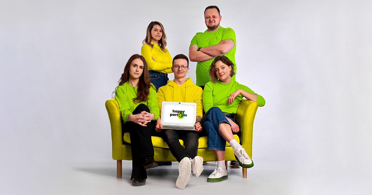 Zespół Happy Parrots - marketing efektywnościowy