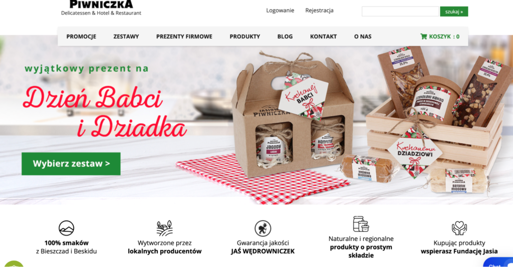 Grafika kierująca na landing page z okazji dnia babci i dziadka