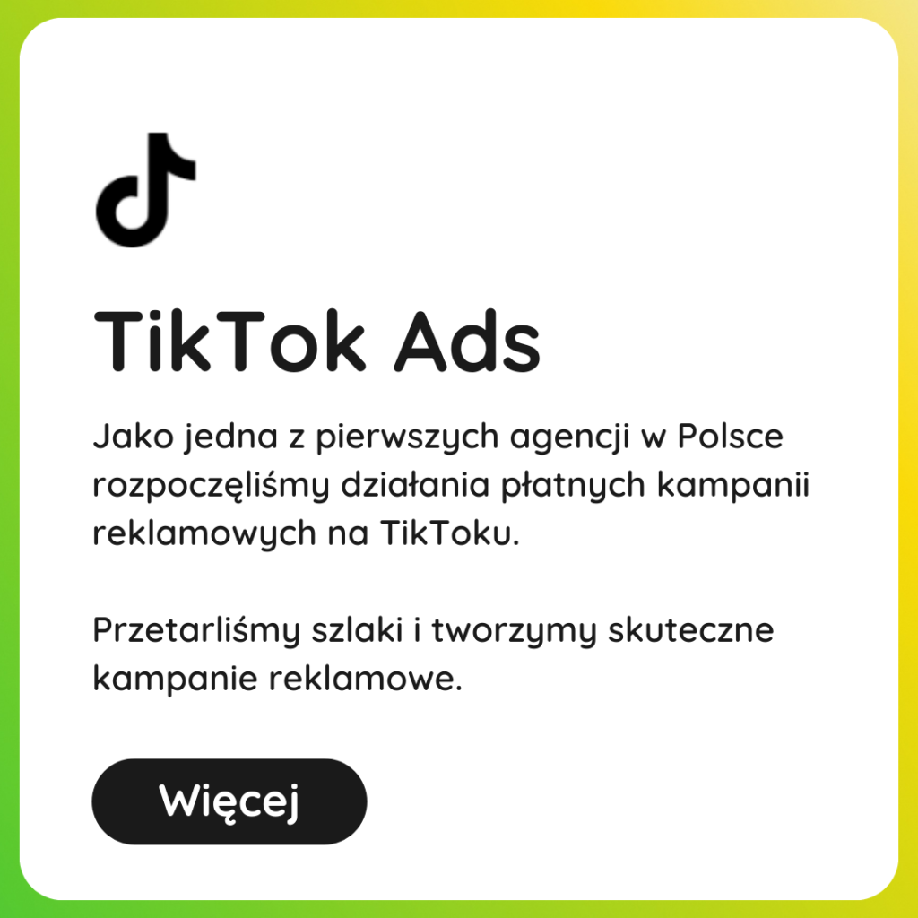 Kampanie reklamowe TikTok Ads