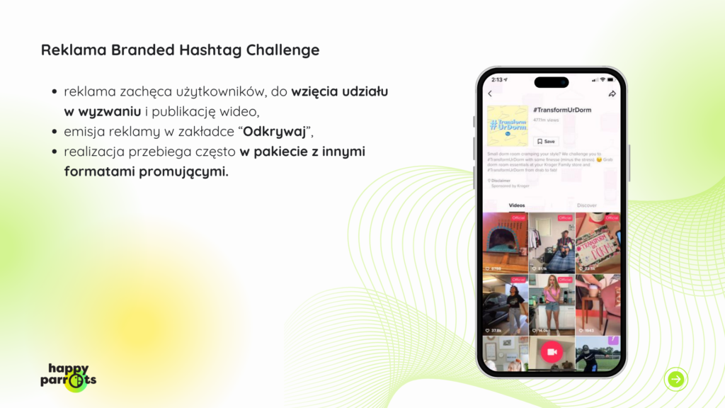 Reklama Branded Hashtag Challenge na TikToku