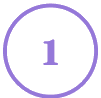 Fioletowa cyfra „1” w fioletowym okręgu