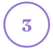 Fioletowa cyfra „3” w fioletowym okręgu