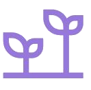 Fioletowa ikona roślin